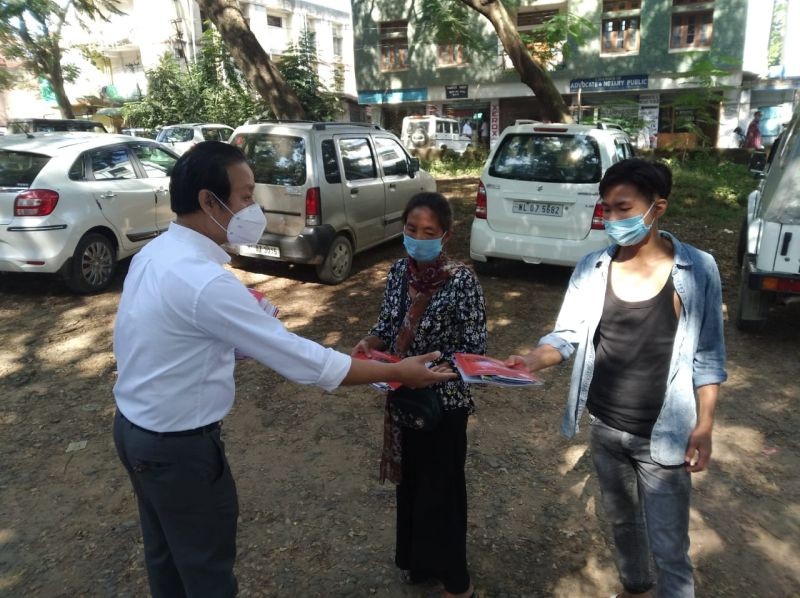 Legal literature/pamphlets being distributed to people as part of the observance of National Legal Services Day on November 9.